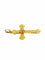 Pendentif Croix or rose et perles 58 Facettes