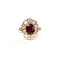 Bague 54 Bague marguerite rubis diamants en or jaune 58 Facettes LMB-285