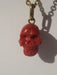 Pendentif Pendentif XIXe Memento Mori crâne corail 58 Facettes