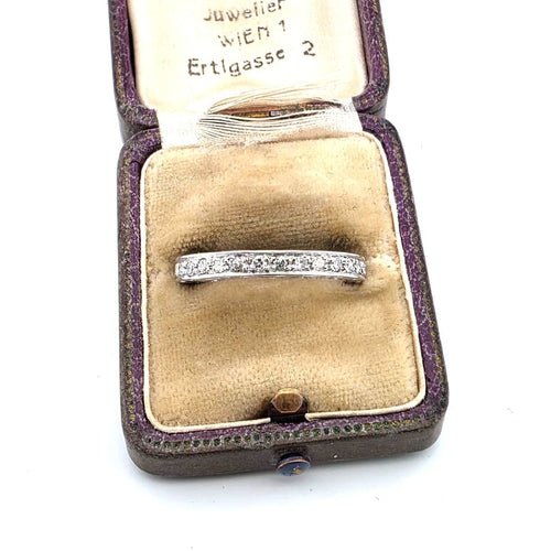 Bague 54 Bague en platine avec diamants 58 Facettes