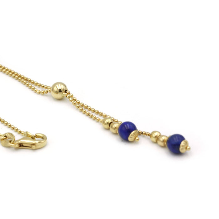 Collier Collier or jaune lapis-lazuli 58 Facettes 240285R