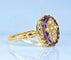 Bague 52 Bague en or jaune 18 carats ornée d’une croix en perles fines 58 Facettes AB561
