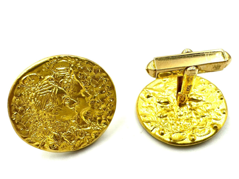 Boutons de manchette PIAGET/DALI. Boutons de manchettes Vintage en or jaune 58 Facettes