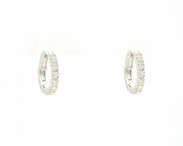 Boucles d'oreilles créoles serties de diamants de 0,32 ct