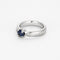 Bague 54 Bague bandeau or blanc, saphir et diamants 58 Facettes GU197
