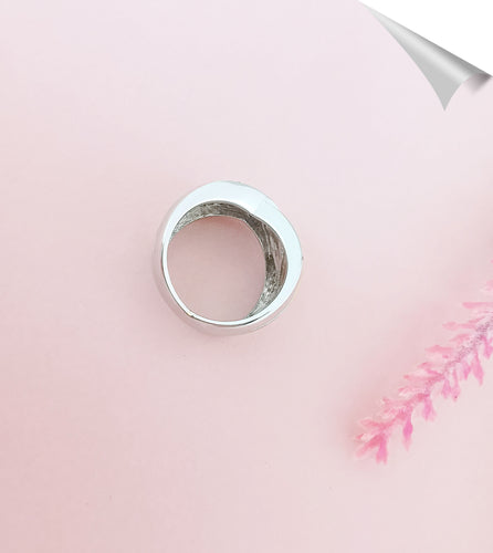 Bague 53.5 Bague Croisée Saphirs Diamants 11,15 gr Or 18 K 58 Facettes AA 1574