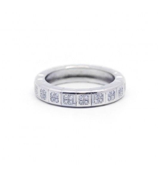 Bague 52 Alliance - Platine Et Diamants 58 Facettes 180245R