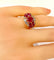 Bague 53 Bague en or jaune en rubis et diamants 58 Facettes AB607