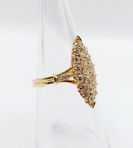 Bague 53.5 Bague marquise or et diamants 58 Facettes A04191