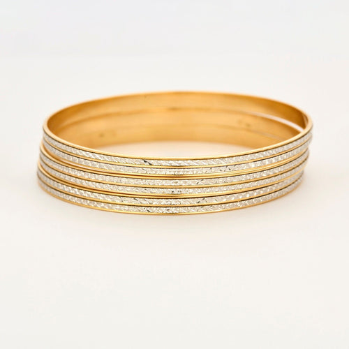 Bracelet Bracelets or jaune et blanc diamantés 58 Facettes LP814/2