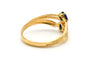 Bague 50 Bague contemporaine sertie de saphirs en or jaune 18 carats 58 Facettes 23172