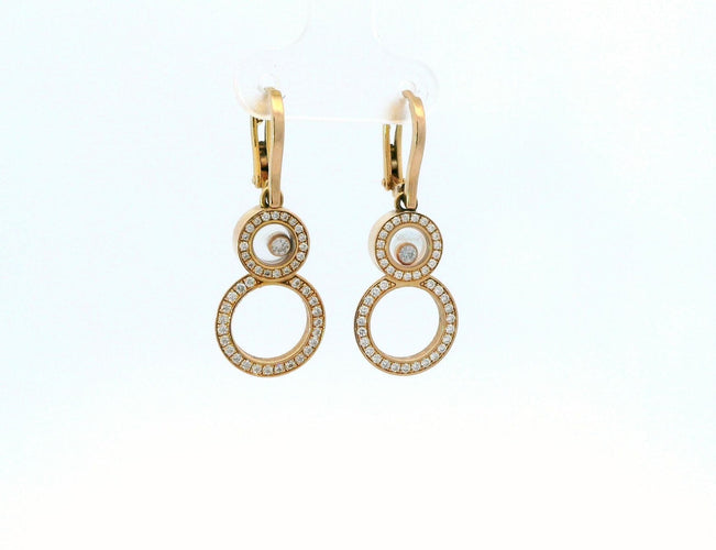 Boucles d'oreilles CHOPARD - Boucles d'oreilles Happy 8 en or rose 58 Facettes