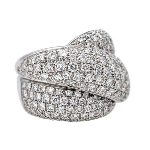 Bague 52 Damiani Bague Cocktail Gomitolo Or blanc Diamant 58 Facettes 4270297RV