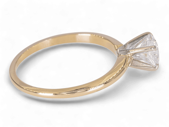 Bague 56.5 Bague en or 14 carats – Solitaire diamant 0,70 ct 58 Facettes AG30