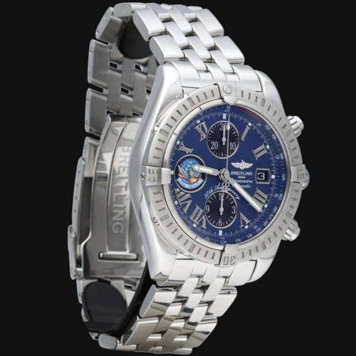 Montre Breitling Montre Chronomat Evolution Blue Impuls 58 Facettes MT43457