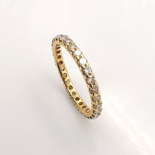 Bague 53 Alliances américaine or et diamants 58 Facettes