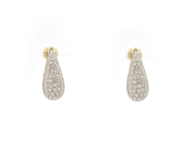 Boucles d'oreilles Boucles d'oreilles en or blanc serties de diamants de 1,20 ct 58 Facettes 14220