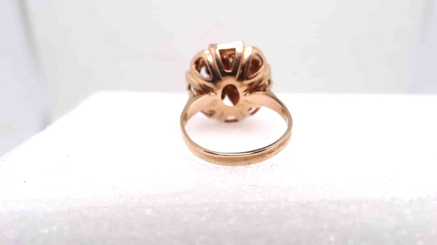 Bague 54 Bague Or perle fine et Emeraudes 58 Facettes 11898