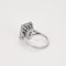 Bague 53 Bague en or blanc, grenat almandin et diamants 58 Facettes SQU3590