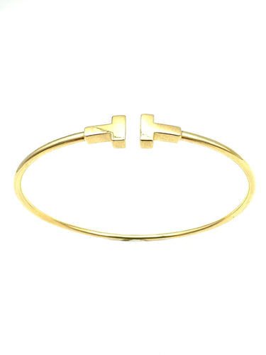 Bracelet TIFFANY & Co. Collection "T", bracelet or jaune 18K 58 Facettes
