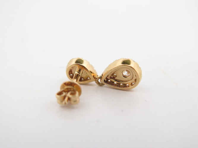 Boucles d'oreilles boucles d'oreilles es 58 diamants 0.85ct or jaune 18k 4.4gr s 58 Facettes 268063