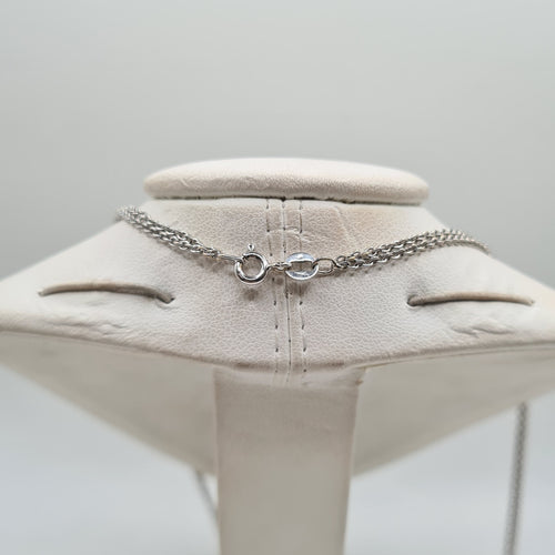 Halsband kedja i 18 karat vitt guld 58 Facettes