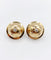 Boucles d'oreilles Puces d'oreilles art deco or 18k demi sphère ornée de diamant tailles anciennes en sertis étoilés (circa 1950) 58 Facettes A03419