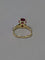 Bague 57.5 Solitaire or jaune Rubis 58 Facettes LP493/15
