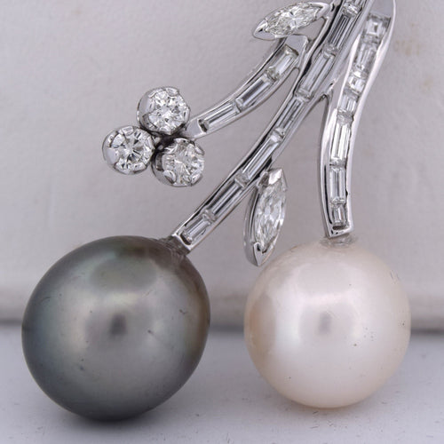 Pendentif Pendentif en or blanc avec perles 58 Facettes