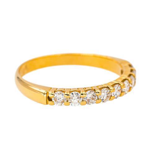 Bague 54 Bague Demi alliance Or jaune Diamant 58 Facettes 4386531CN