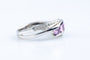 Bague 55 Bague or blanc, améthystes et diamants 58 Facettes BG-NE352-107