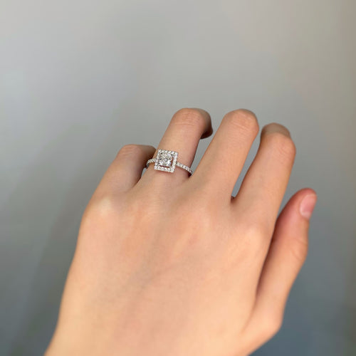 Bague 54 Solitaire - Diamant de 0,82 carat 58 Facettes 210131R-200065R