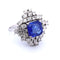Bague 55 Bague en or blanc et diamants tanzanite 58 Facettes