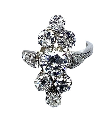 Bague 49 Bague Marquise diamants 58 Facettes AB261