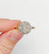 Bague cible antique or 18k diamants taille roses (circa 1920) 58 Facettes A06337