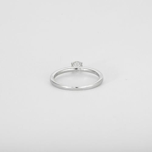 Bague 53 Solitaire or blanc avec diamant 58 Facettes 3121289