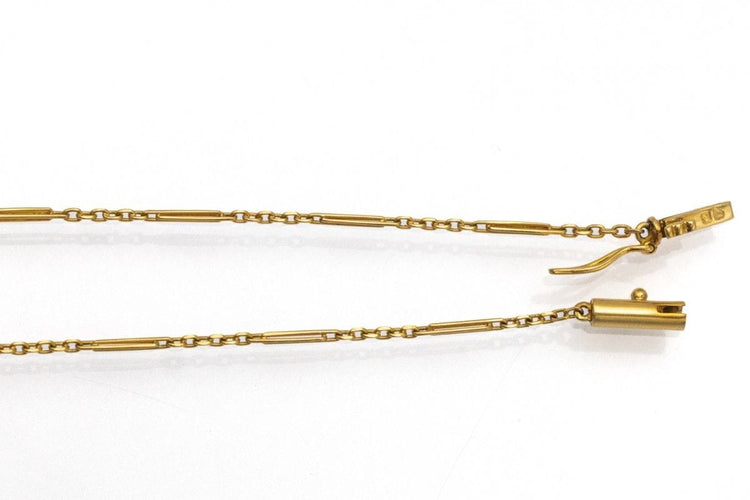 Collier Collier unique Art Nouveau en or jaune et argent, diamants et rubis 58 Facettes 10972