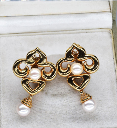 Boucles d'oreilles Orecchini antichi perle 58 Facettes