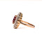 Bague 59 Bague marguerite rubis diamants en or 58 Facettes LMB-314