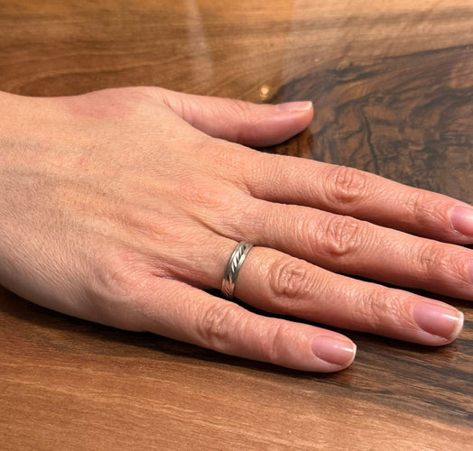 Bague 53 Alliance mixte en or blanc 18 carats 58 Facettes