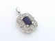 Pendentif Pendentif en or blanc avec diamants et saphir 58 Facettes 2350