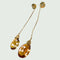 Boucles d'oreilles BOUCLES D'OREILLES MODERNES DU XXE SIÈCLE EN OR AVEC DIAMANTS ET GOUTTE DE CITRINE 58 Facettes Q983A