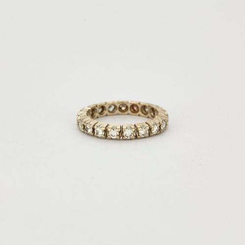 Alliance américaine en or blanc 58 Facettes 240222