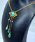 Collier Collier or jaune turquoises et perles fines, époque 1900 58 Facettes AB368