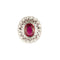 Bague 56 Bague or blanc rubellite diamants 58 Facettes