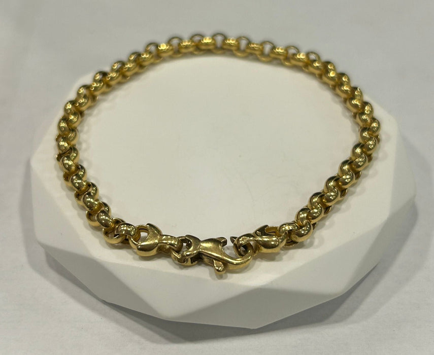 Bracelet Gourmette maille jaseron or jaune 58 Facettes LP725