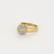 Bague 52.5 Bague dôme en or jaune et or blanc 18K 58 Facettes CAL2280