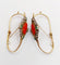 Boucles d'oreilles Dormeuses XXL poissardes victoriennes or jaune, camée corail, émeraudes (circa 1850 58 Facettes A06366