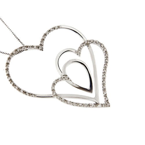 Collier Collier avec coeurs et diamants 58 Facettes 27827