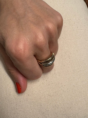 Bague 58 Bague Spirales or et Diamants 58 Facettes